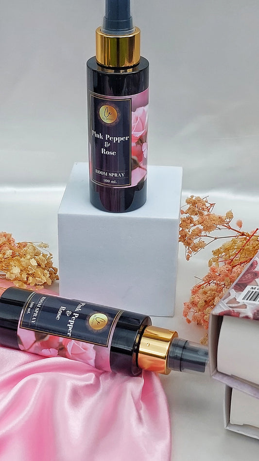 Pink pepper and rose luxury room spray