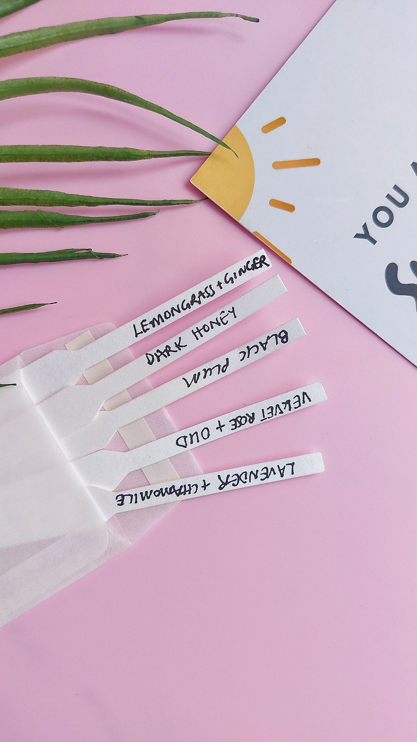 5 X Fragrance testing strips