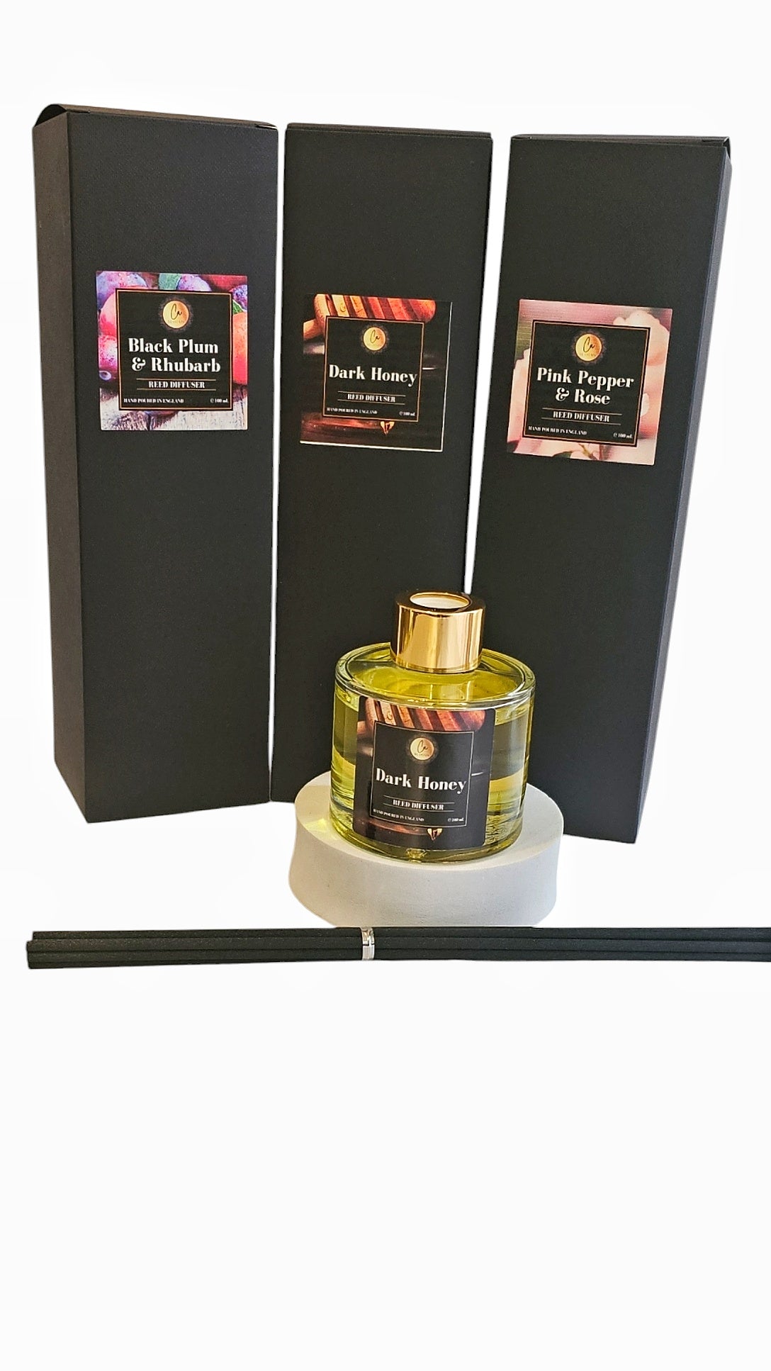 Black plum and rhubarb