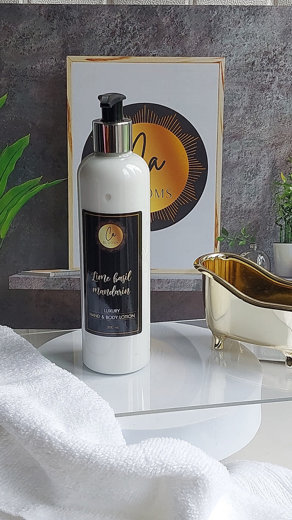Lime basil mandarin luxury hand and body lotion CA BLOOMS